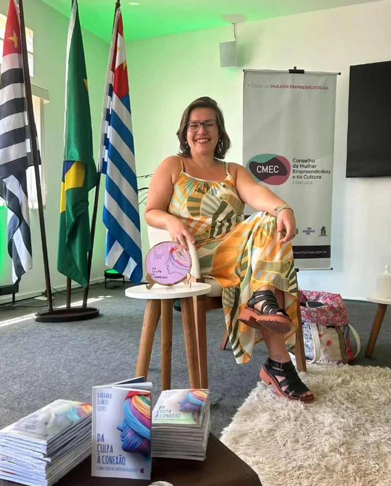 Bárbara Ilário Lopes em evento profissional